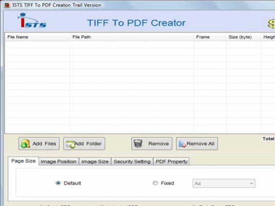 TIFF into PDF Software Screenshot 1