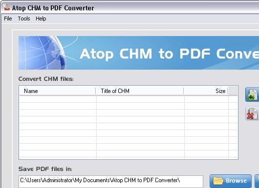 Atop CHM to PDF Converter Screenshot 1