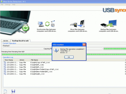 USBsyncer Screenshot 1