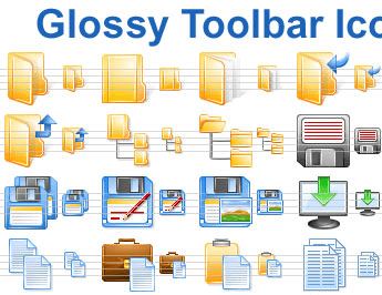 Glossy Toolbar Icons Screenshot 1