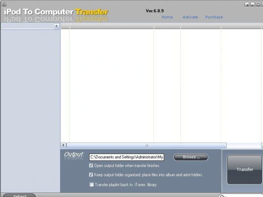 iPod To Computer Transfer Safe Screenshot 1