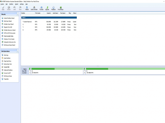 AOMEI Partition Assistant Standard Edition Screenshot 1