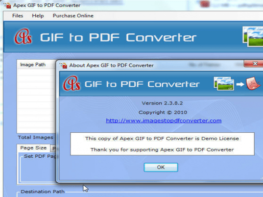 Apex GIF to PDF Converter Screenshot 1