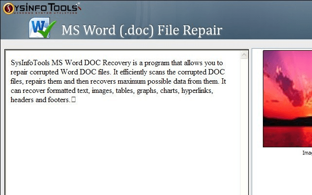 SysInfoTools MS Word DOC Recovery Screenshot 1