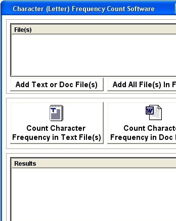 Character and Letter Frequency Count Software Screenshot 1