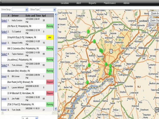 GPS Tracking software Screenshot 1