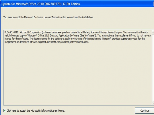 Update for Microsoft Office 2010 (KB2589370) 32-Bit Edition Screenshot 1