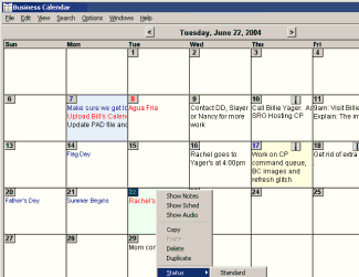 Bill's Calendar Screenshot 1
