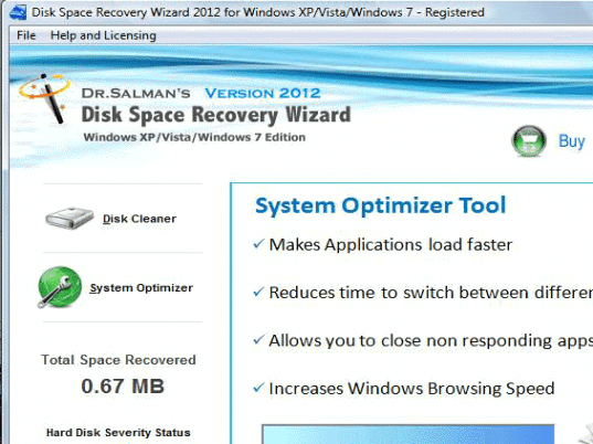 Disk Space Recovery Wizard Screenshot 1