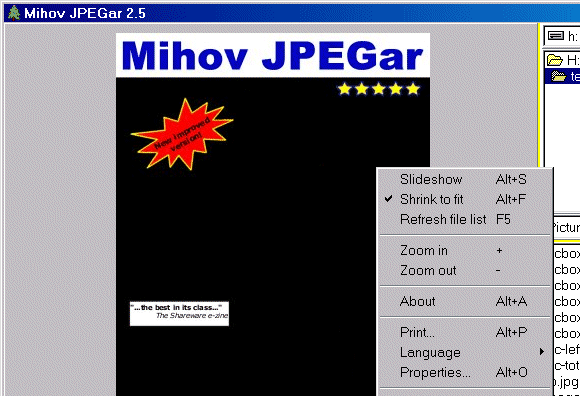 Mihov JPEGar Screenshot 1