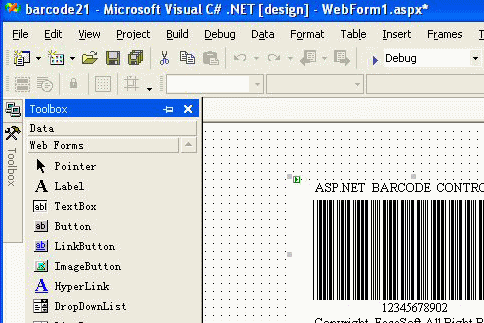 EaseSoft ASP.NET Barcode Control Screenshot 1