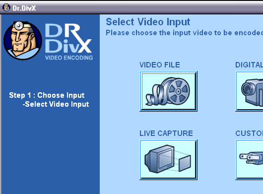 Dr. DivX (Three Step DivX Encoding App) Screenshot 1