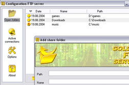 Golden FTP server Screenshot 1