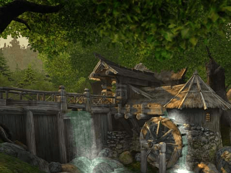 Watermill 3D Screensaver Screenshot 1