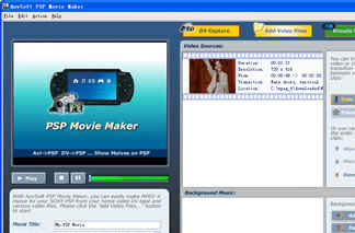 AnvSoft PSP Movie Maker Screenshot 1