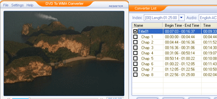 DVD To WMA Converter Screenshot 1