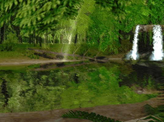 Spring Waterfall 3D Screensaver Screenshot 1