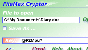 FileMax Cryptor Screenshot 1