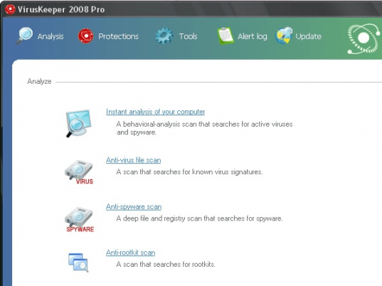 VirusKeeper 2008 Pro Screenshot 1
