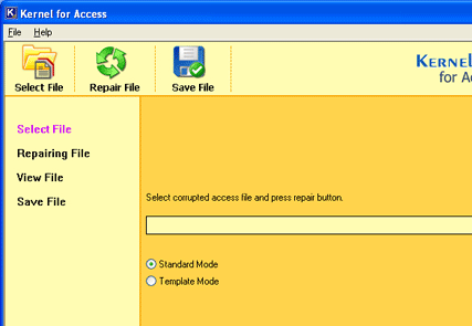 Kernel Access - Corrupt Database Repair Screenshot 1