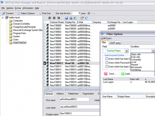 IMI Fast User Manager & Reports Screenshot 1