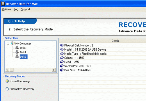 Mac Data Recovery Software Screenshot 1