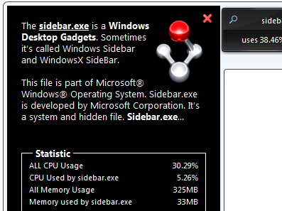 Fileinspect Sidebar Gadget Screenshot 1