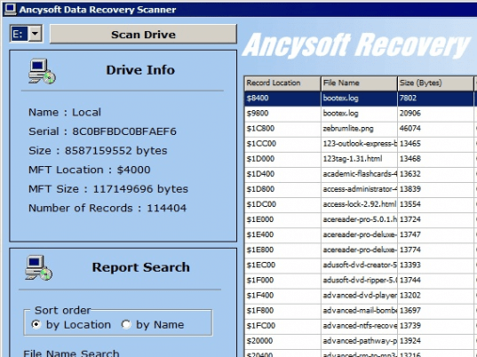 R-Data Recovery Scanner Screenshot 1