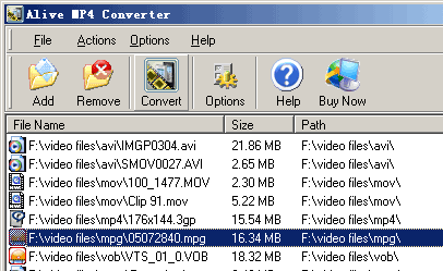 Alive MP4 Converter Screenshot 1