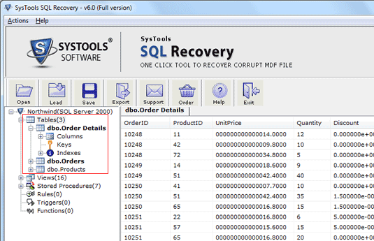 SQL Database Recovery Software Screenshot 1