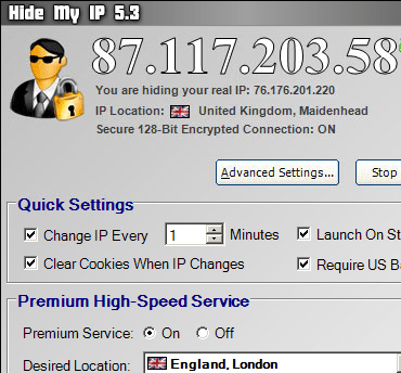 Hide My IP 5.0 Screenshot 1