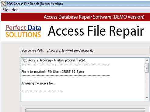 MS Access Database Repair Tool Screenshot 1