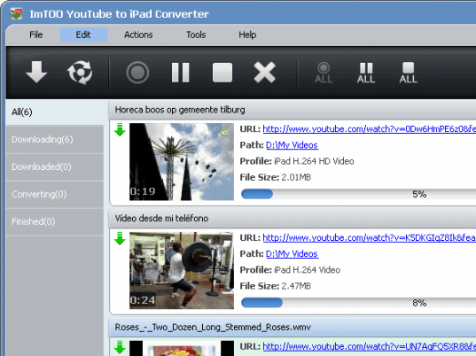ImTOO YouTube to iPad Converter Screenshot 1