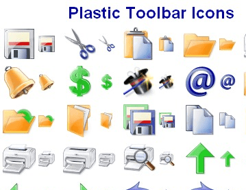 Plastic Toolbar Icons Screenshot 1