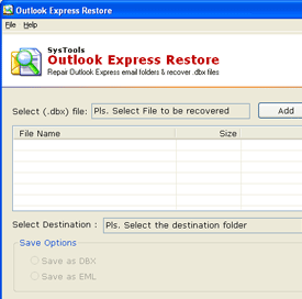 Recover DBX Emails Screenshot 1