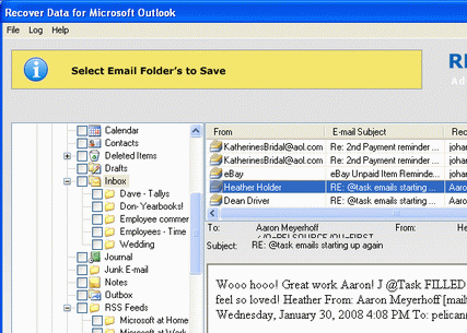 MS Outlook PST File Repair Software Screenshot 1