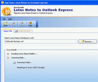 Notes Transfer Outlook Express Mailbox Screenshot 1