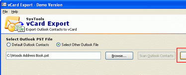 Outlook Address Book Converter Screenshot 1