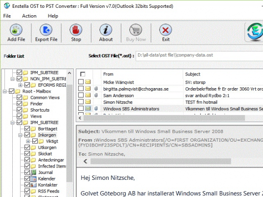 Convert Outlook OST to PST Screenshot 1