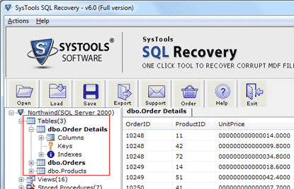 MDF SQL Recovery Tool Screenshot 1