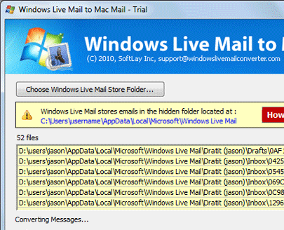 Windows Mail to Apple Mail Screenshot 1