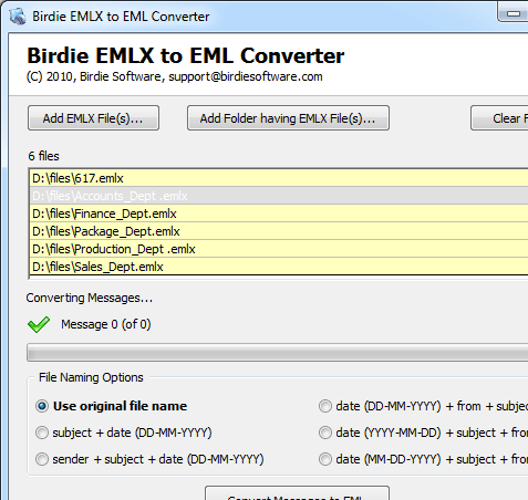 EMLX to EML Screenshot 1