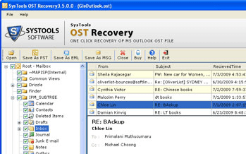 OST to PST File Conversion Program Screenshot 1