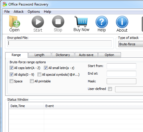 Pwdspysoft Office Password Recovery Screenshot 1