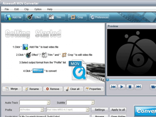 Aiseesoft MOV Converter Screenshot 1