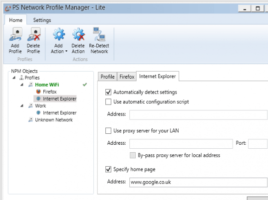 Network Profile Manager Lite Screenshot 1