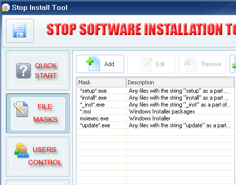 Stop Software Installation Tool Screenshot 1