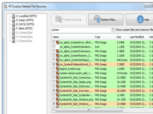 PCTuneUp Free File Recovery Screenshot 1