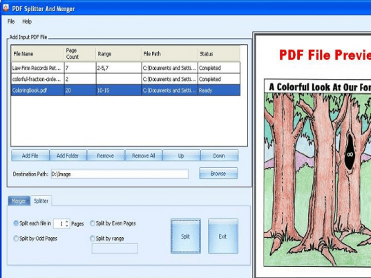 PDF Splitter Merger Screenshot 1
