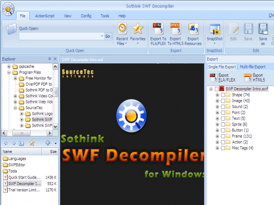 Sothink SWF Decoder-swfdec Screenshot 1